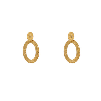 Oorbellen Wavy Flat Round Dangle