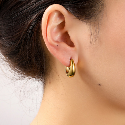 Oorbellen Small Oval Drop