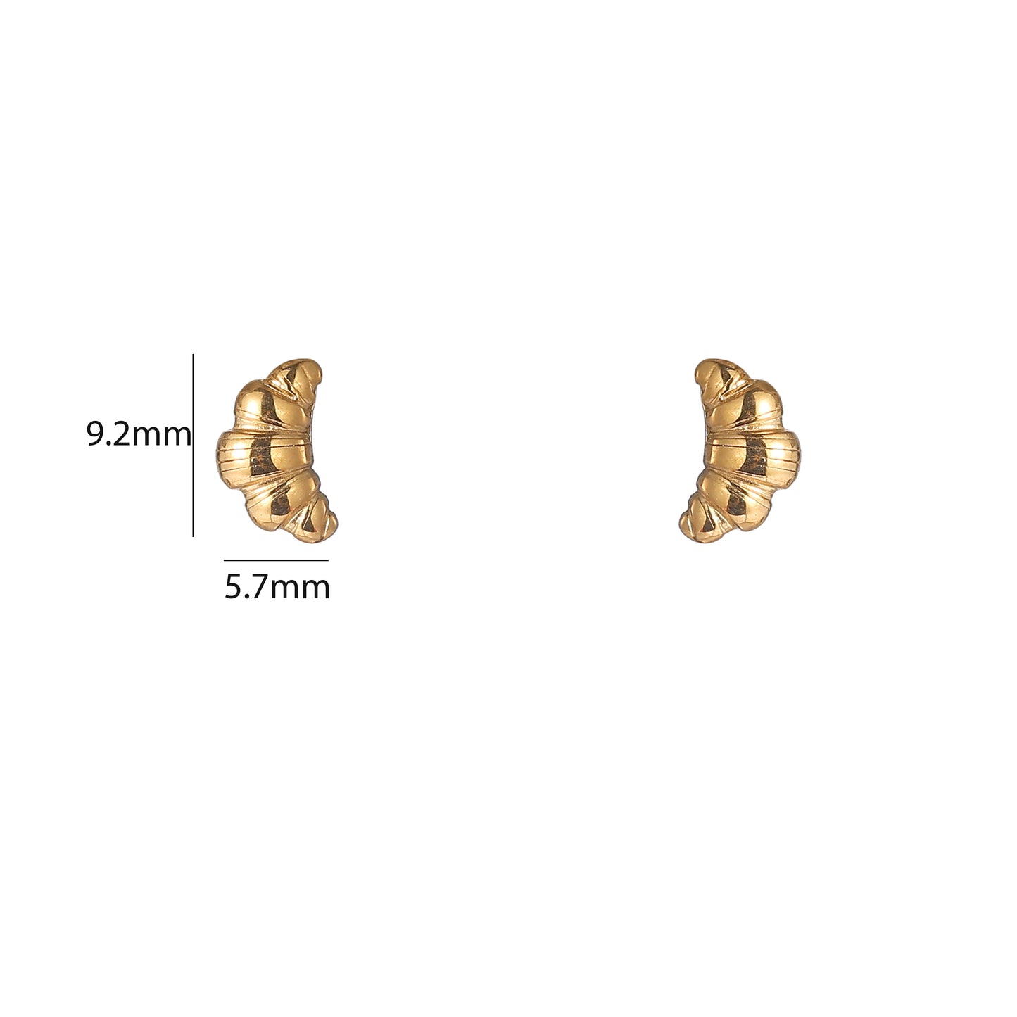 Oorbellen Croissant - Goud