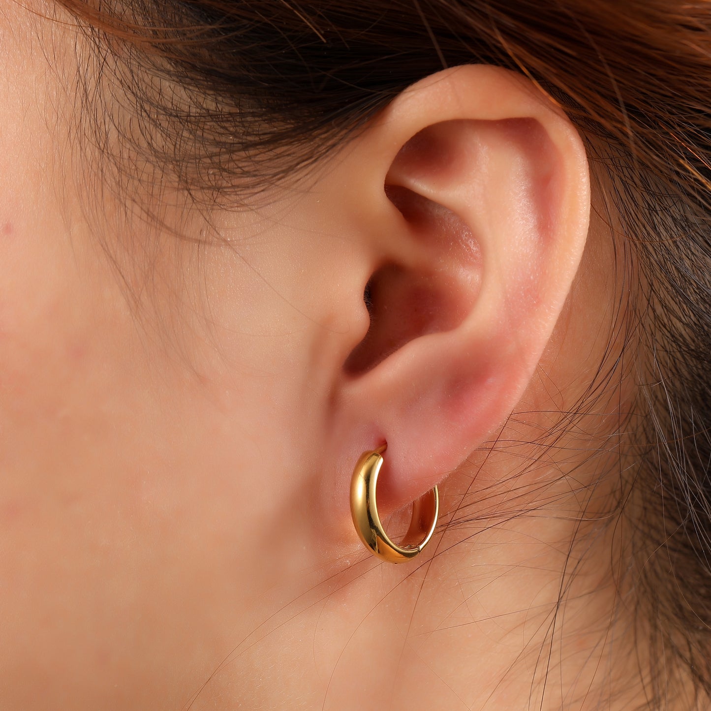 Oorbellen Essential Hoop (12 mm) - Goud