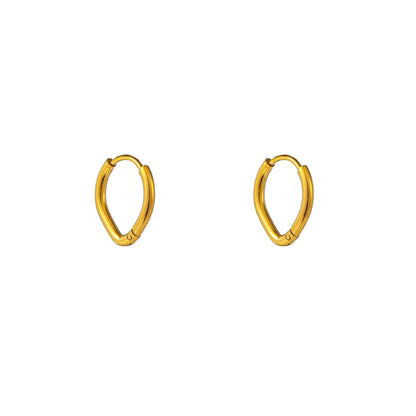 Oorbellen Drop Hoop - Goud