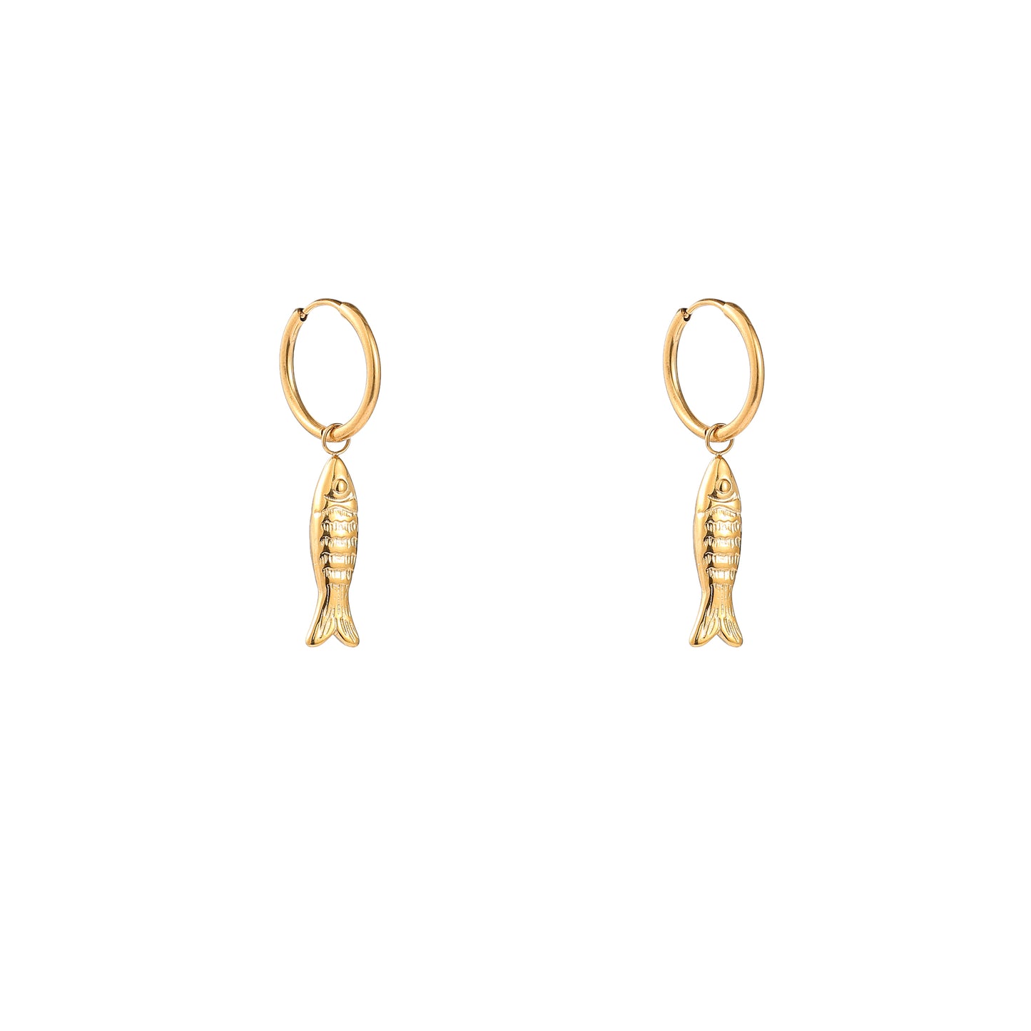 Oorbellen Fish Hoop - Goud