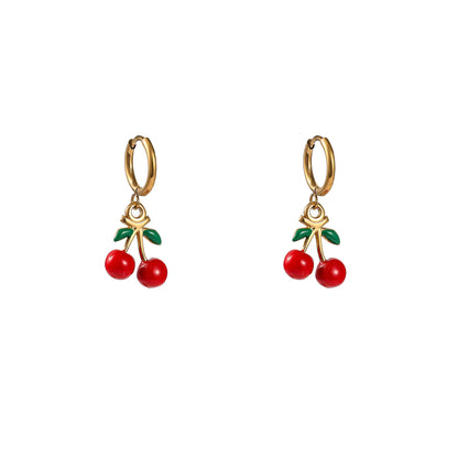 Oorbellen Cherry Hoop - Goud