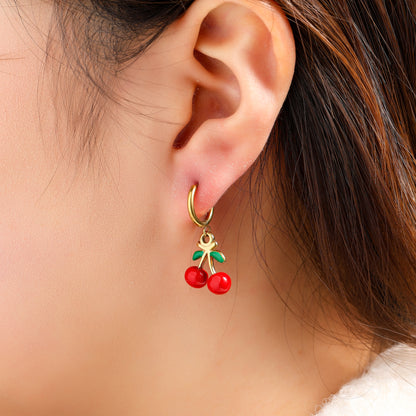 Oorbellen Cherry Hoop - Goud