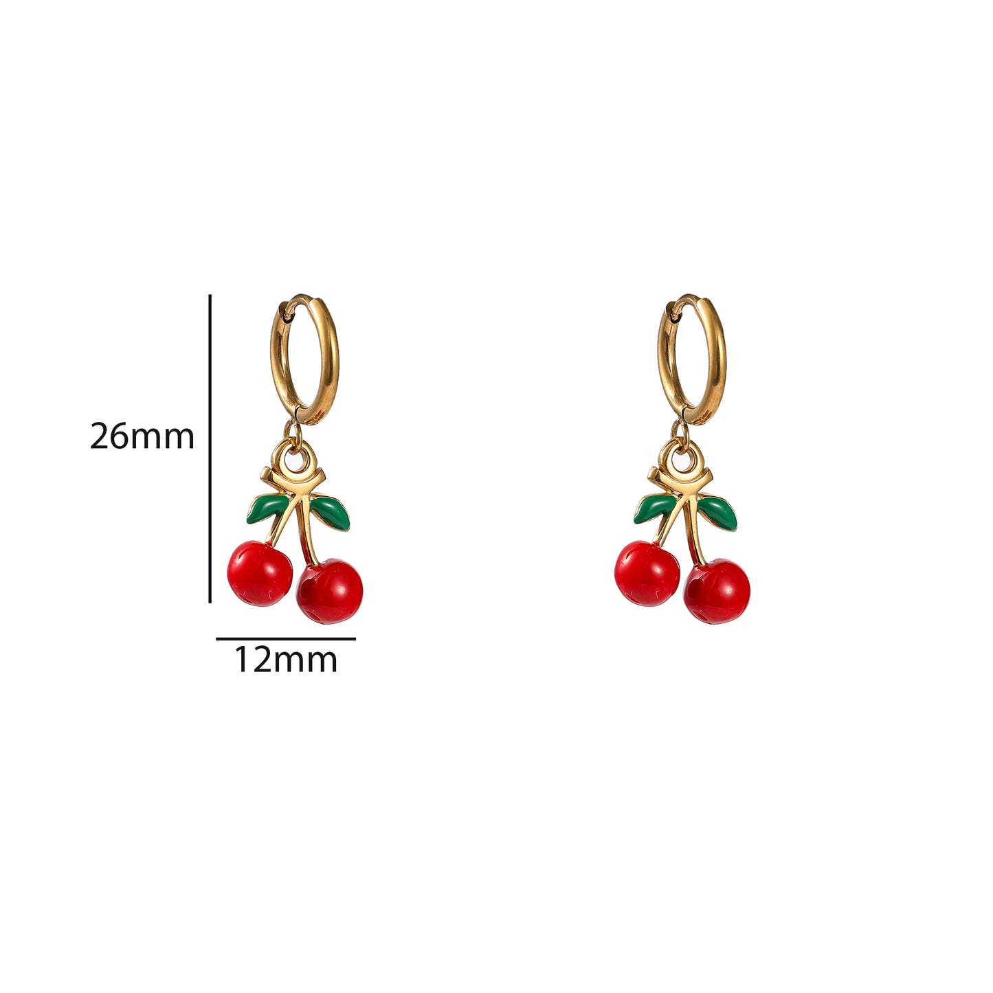 Oorbellen Cherry Hoop - Goud