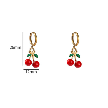 Oorbellen Cherry Hoop - Goud