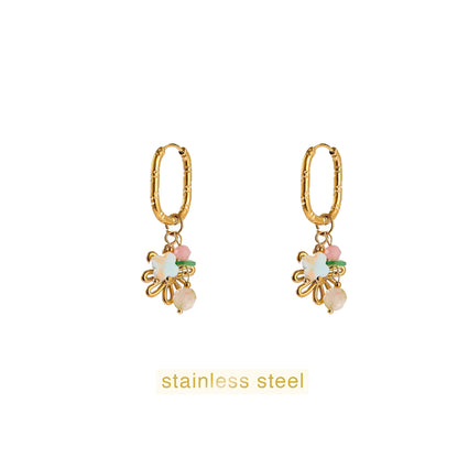 Oorbellen Daisy Festival Hoop - Goud