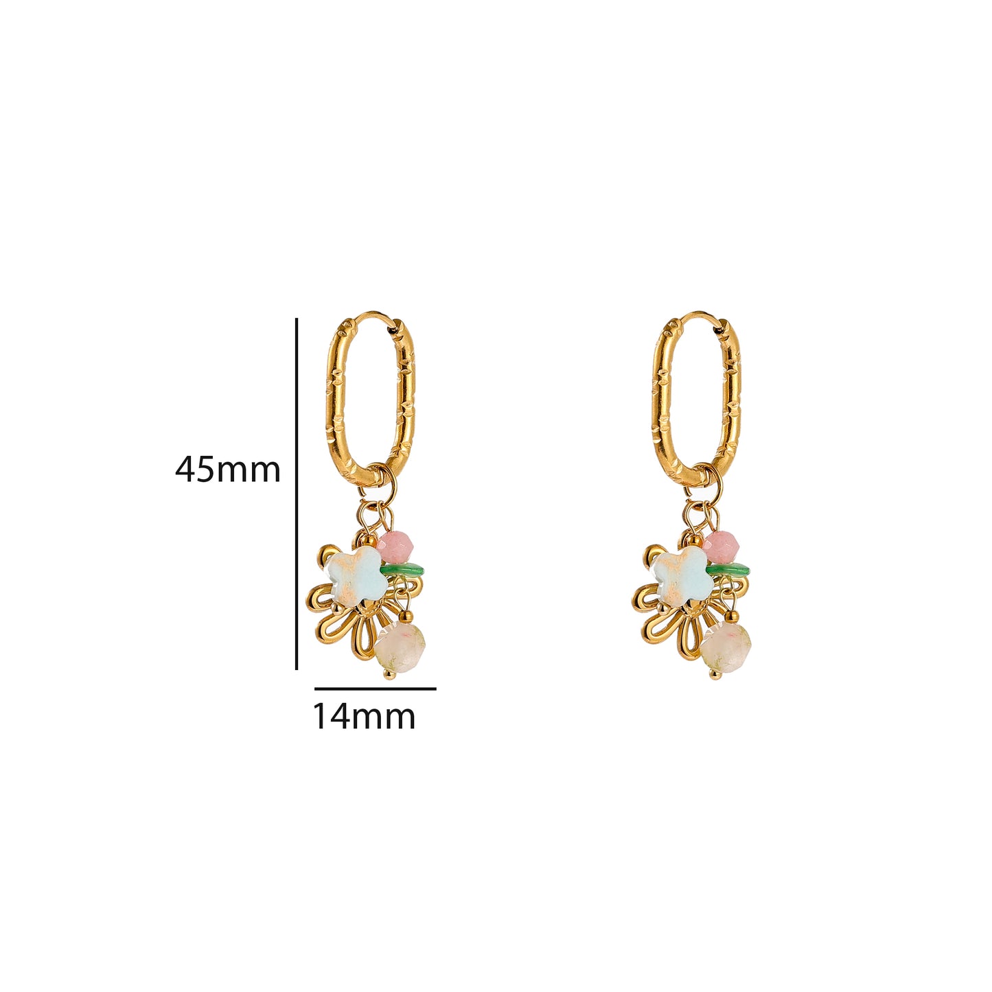 Oorbellen Daisy Festival Hoop - Goud