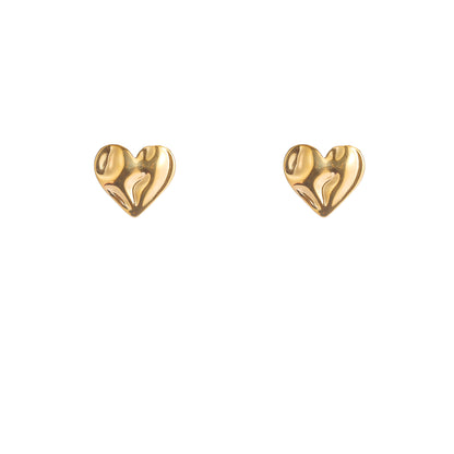 Oorbellen Wavy Heart - Goud