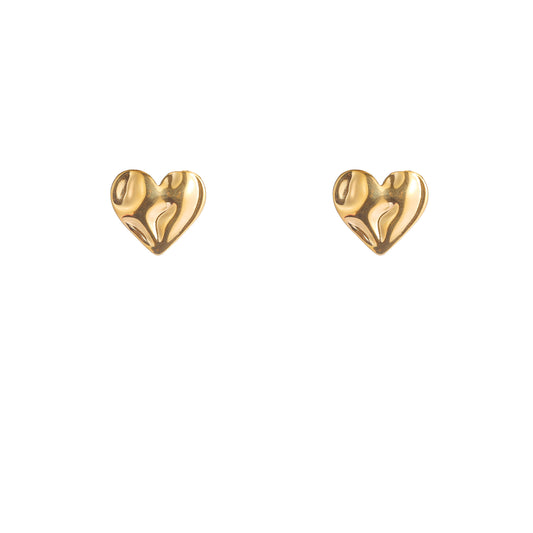 Oorbellen Wavy Heart - Goud
