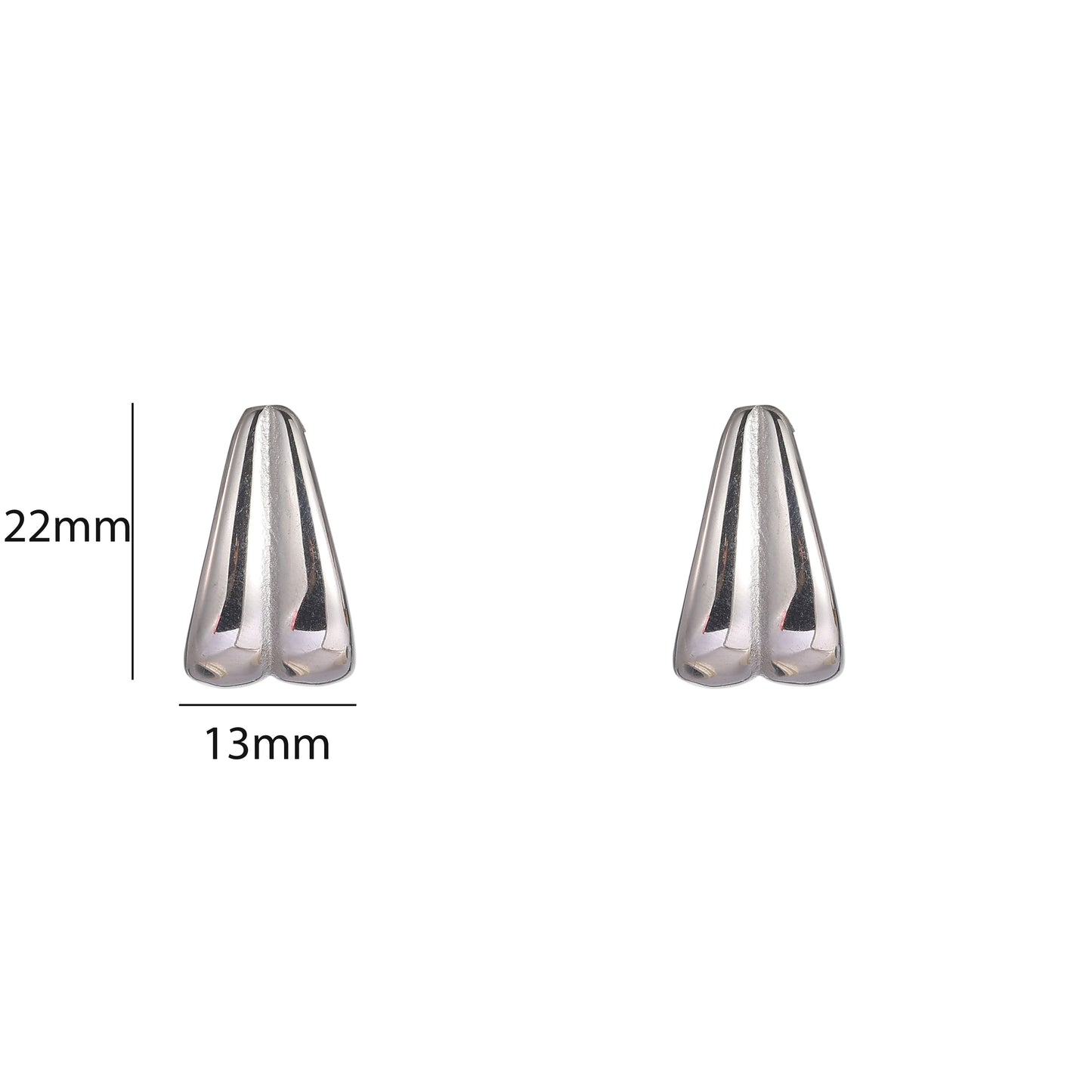 Oorbellen Double drop zilver