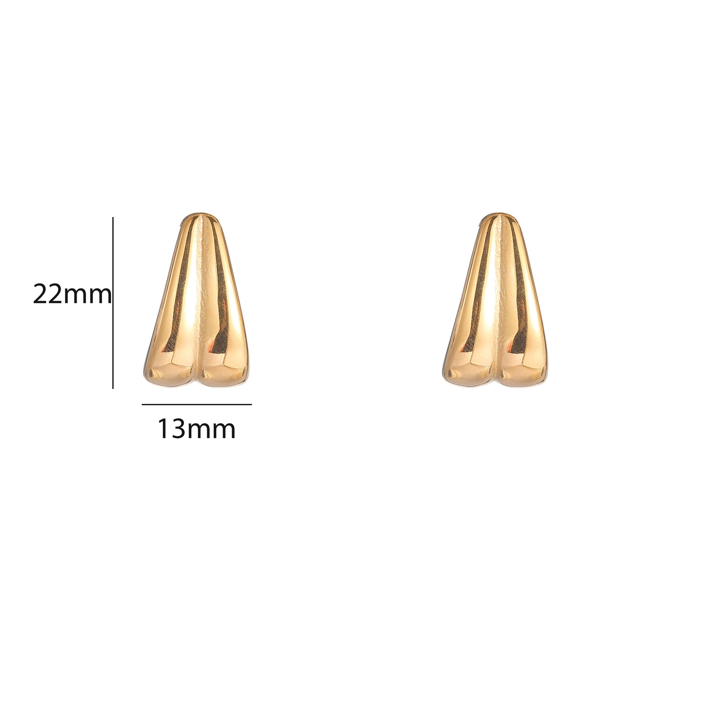 Oorbellen Double drop goud