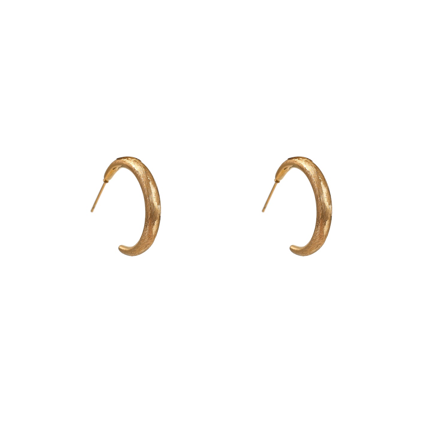 Oorbellen Moon Shape Hoop - Goud