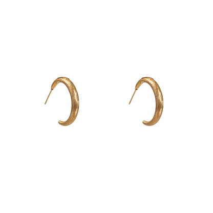Oorbellen Moon Shape Hoop - Goud