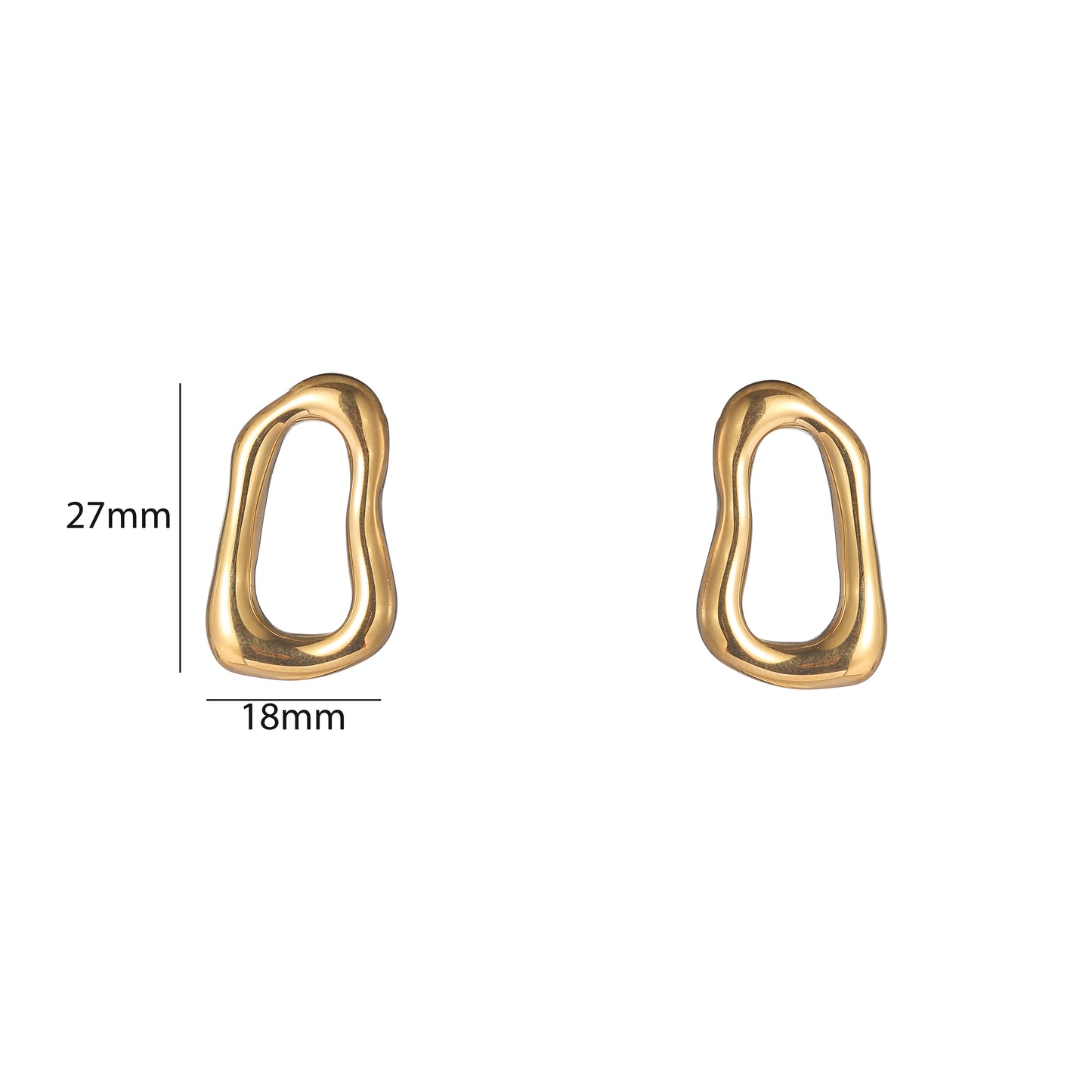 Oorbellen Open Form - Goud