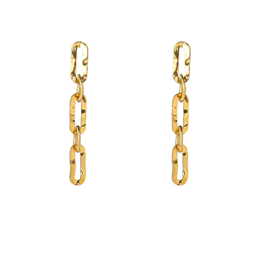 Oorbellen Long Oval Dangle