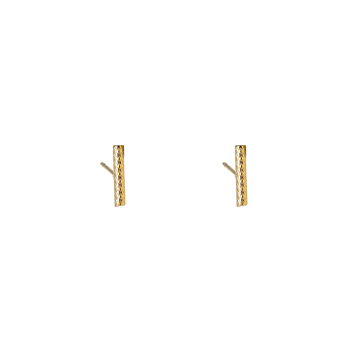 Oorbellen Hammered stud goud