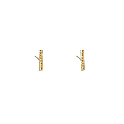 Oorbellen Hammered stud goud