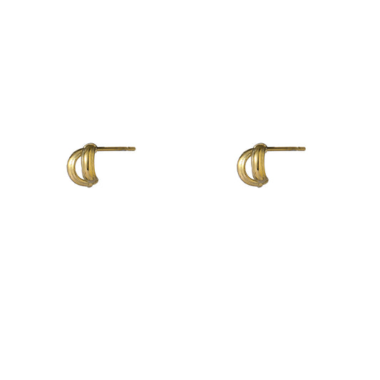 Oorbellen Subtle Dubble Line goud