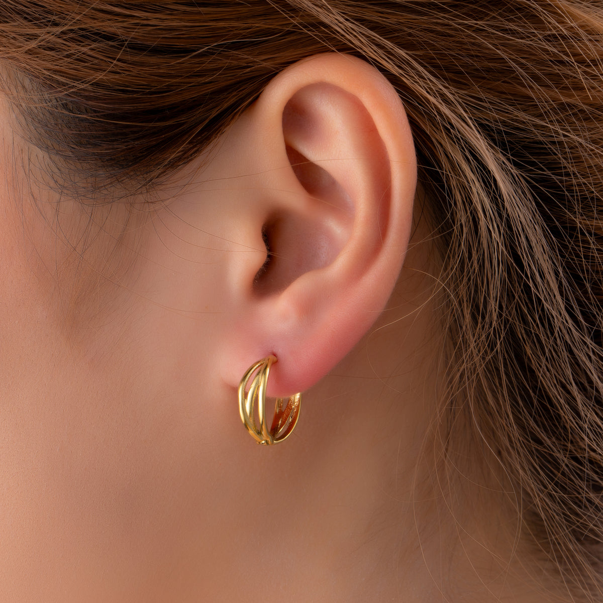 Oorbellen Triple Line Hoop