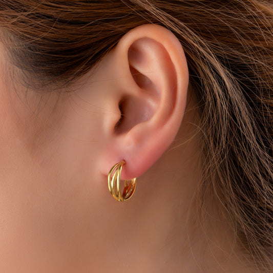Oorbellen Triple Line Hoop