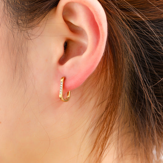 Oorbellen Fine Stones Hoop