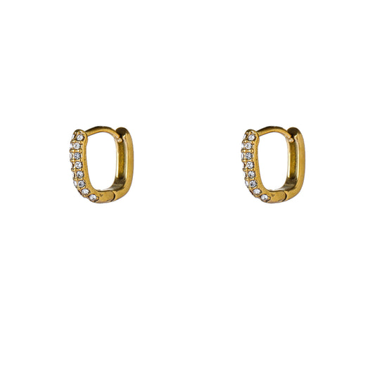 Oorbellen Sparkle Oval Hoop