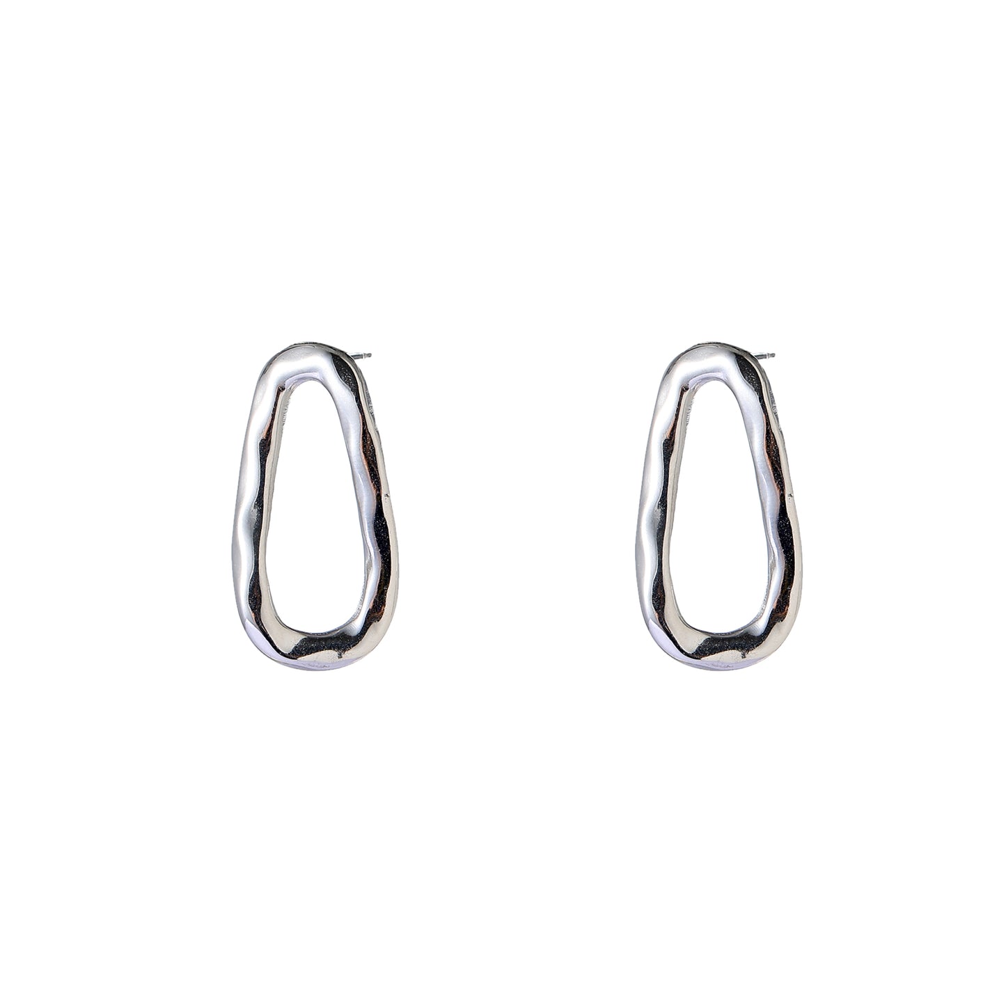 Oorbellen Open Oval Stud zilver