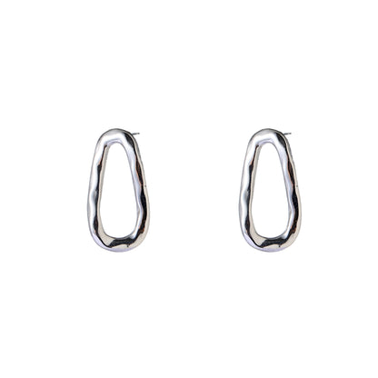 Oorbellen Open Oval Stud zilver