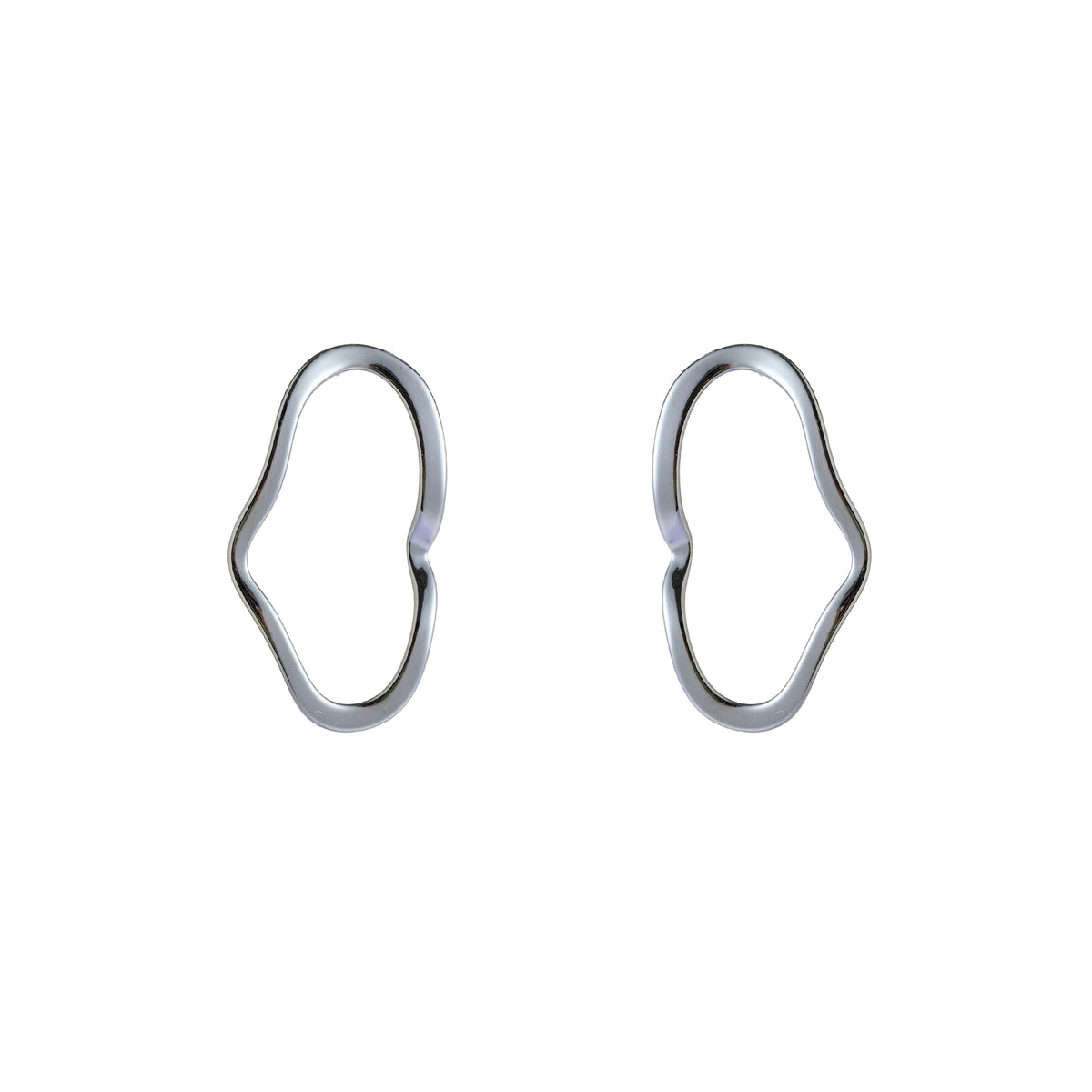 Oorbellen Fine Open Stud zilver
