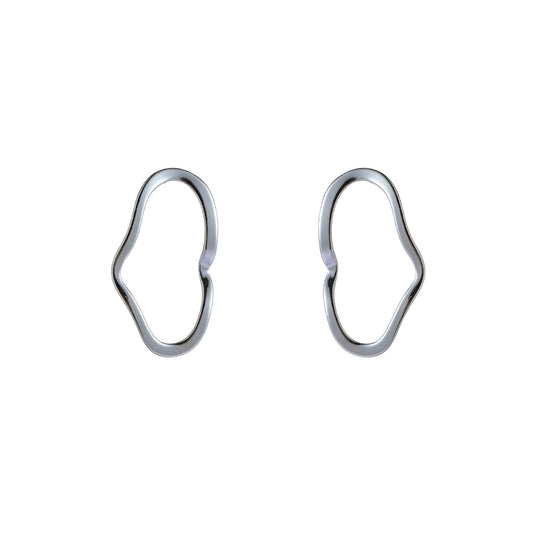 Oorbellen Fine Open Stud zilver