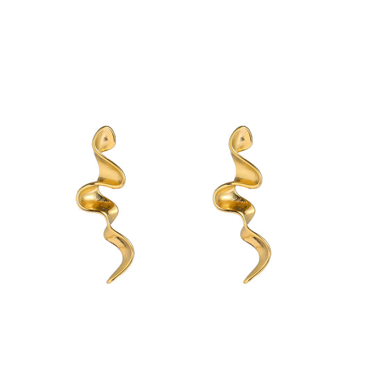 Oorbellen Big Ribbon Stud