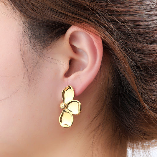 Oorbellen Half Daisy goud