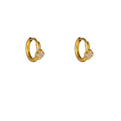 Oorbellen Sparkle Clover Hoop