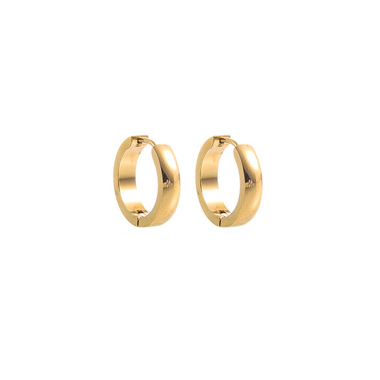 Oorbellen Straight Sided hoop goud