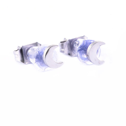 Oorbellen Little Moon zilver