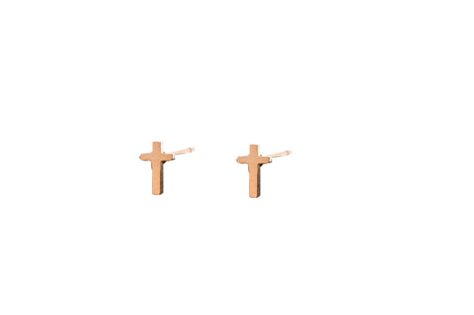 Oorbellen Cross goud