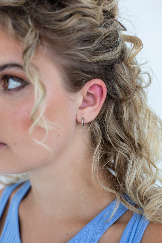 Oorbellen Hoop 8mm zilver