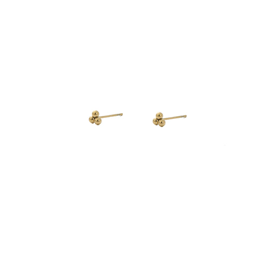 Oorbellen Triangle Balls goud