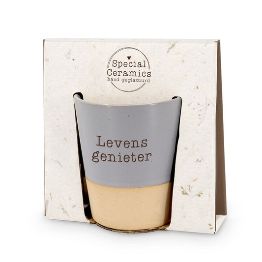Mok keramiek Levensgenieter