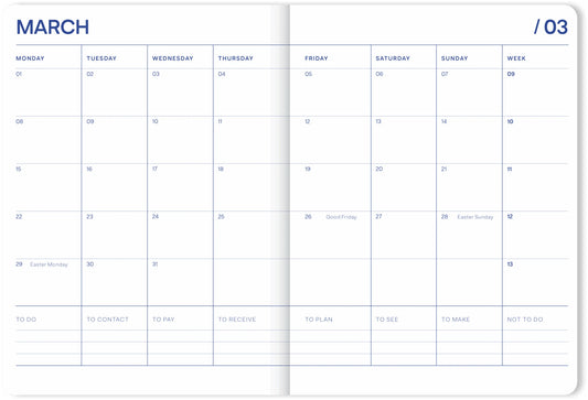 Schoolagenda 26/27 Stripes Lavender Blue