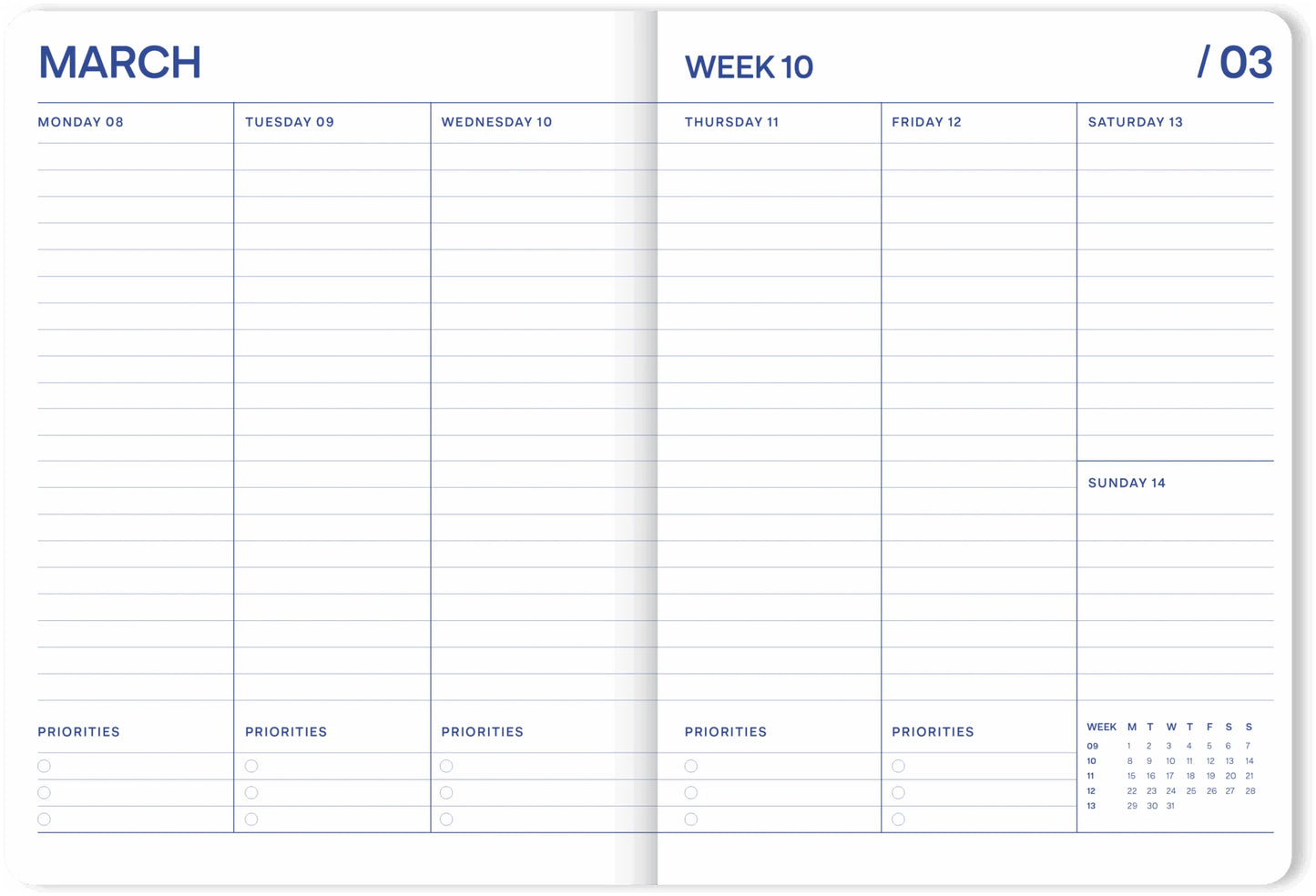 Schoolagenda 26/27 Stripes Lavender Blue