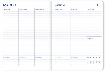 Schoolagenda 26/27 Stripes Lavender Blue
