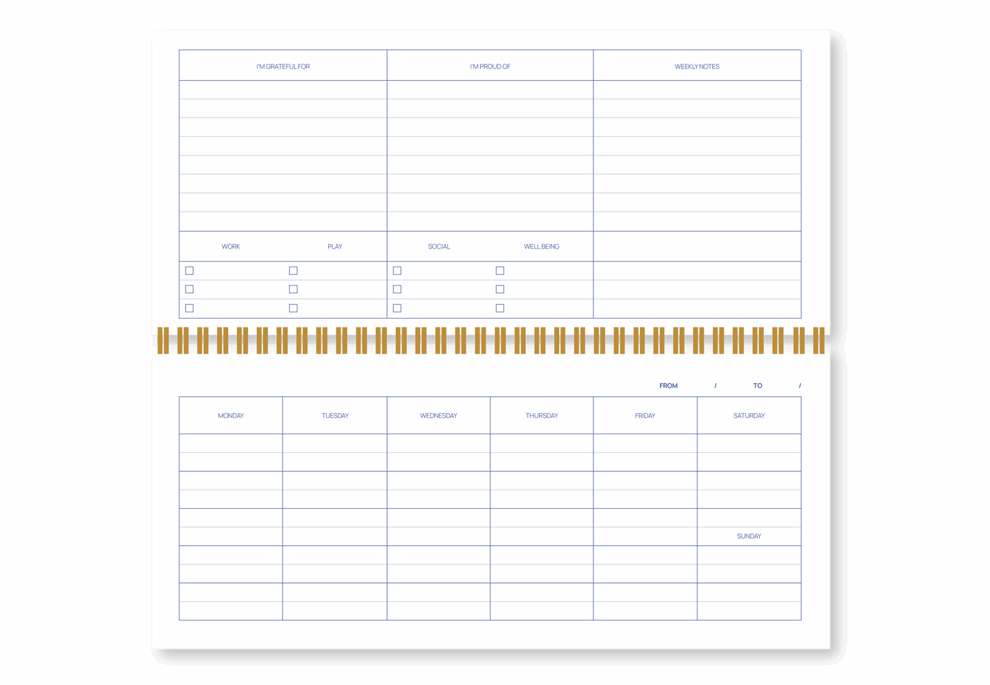 Deskplanner rood-roze
