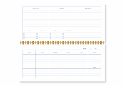 Deskplanner rood-roze