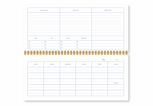 Deskplanner rood-roze