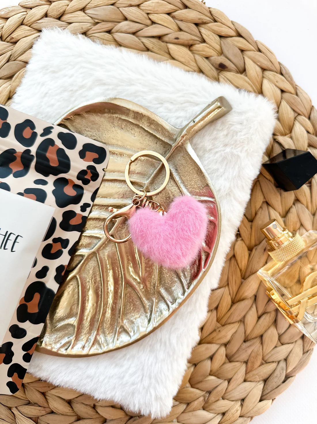 Sleutelhanger Fluffy roze