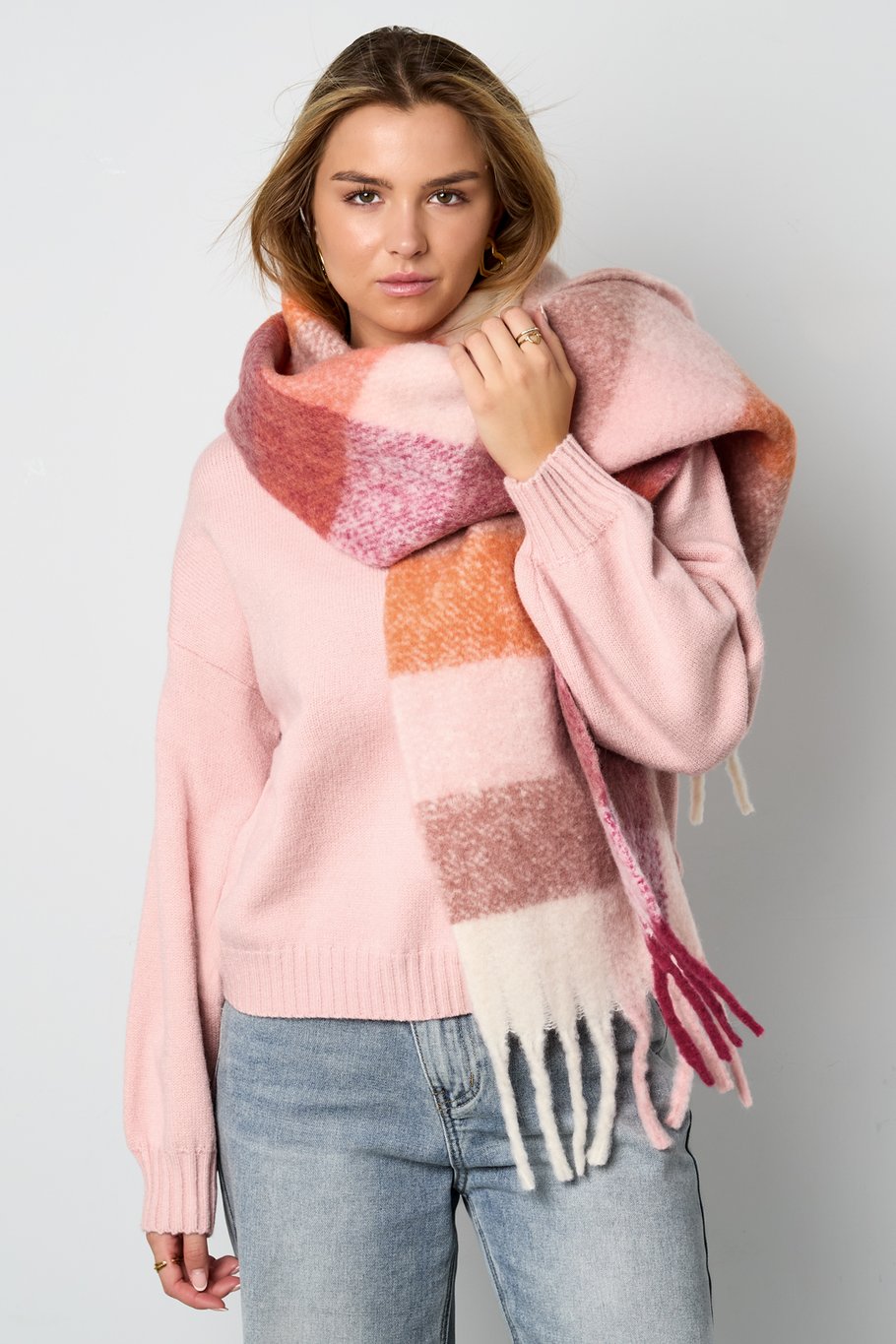 Sjaal Gloria roze