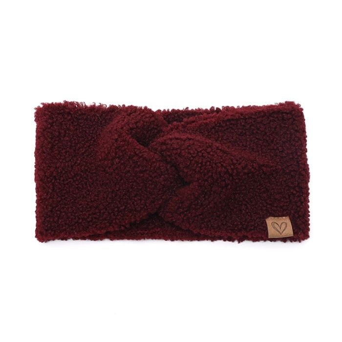 Haarband teddy bordeaux
