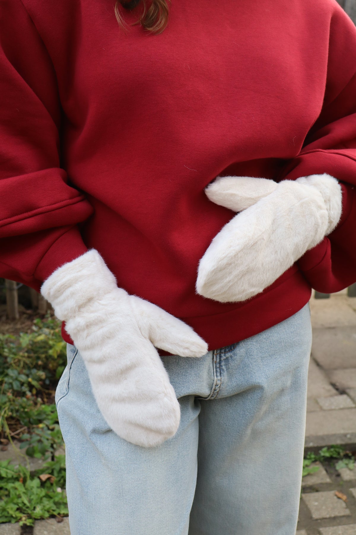 Teddy wanten écru